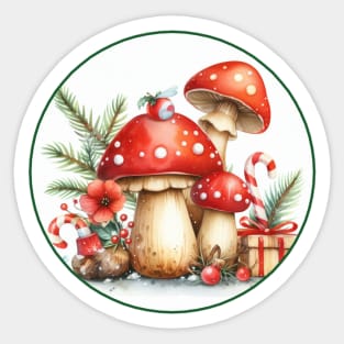 Christmas Fungus Sticker